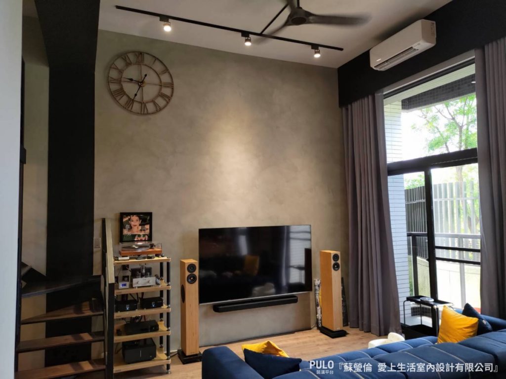 開箱樂土電視牆案例：高雄20坪美式工業風設計，屋主的夢想居家 - PULO裝潢平台